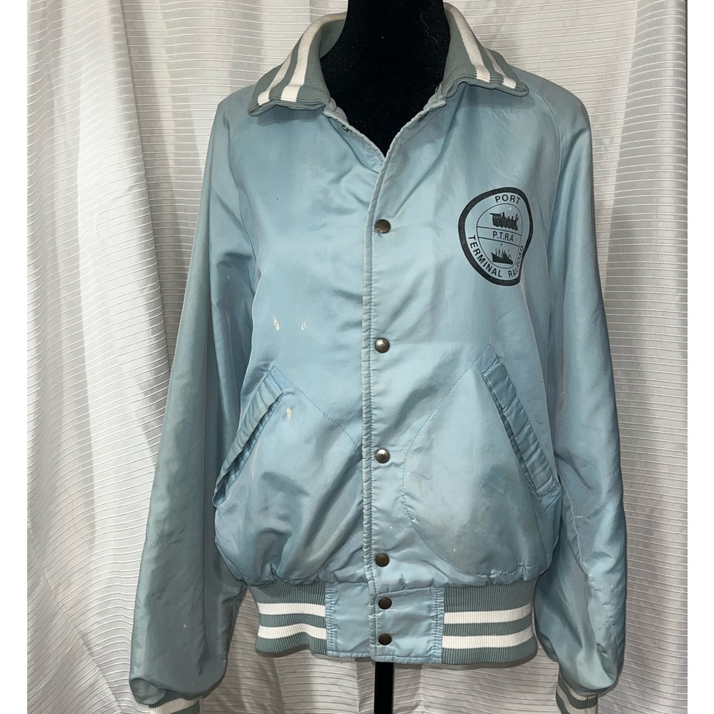 Vintage Trendy Worn in Men's Blue Railroad Co.  Jacket